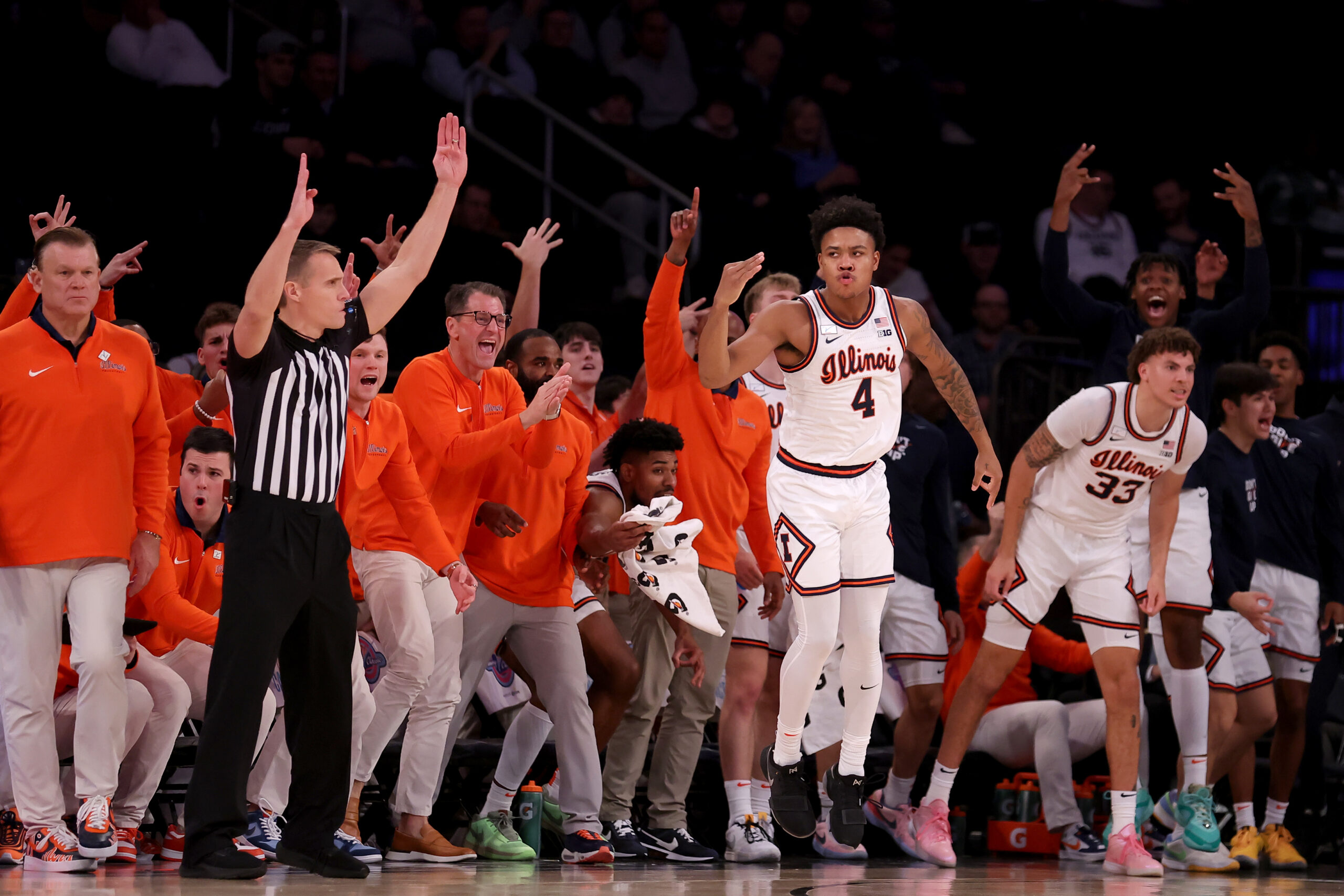 Illini Basketball Downs Final Four Team at MSG