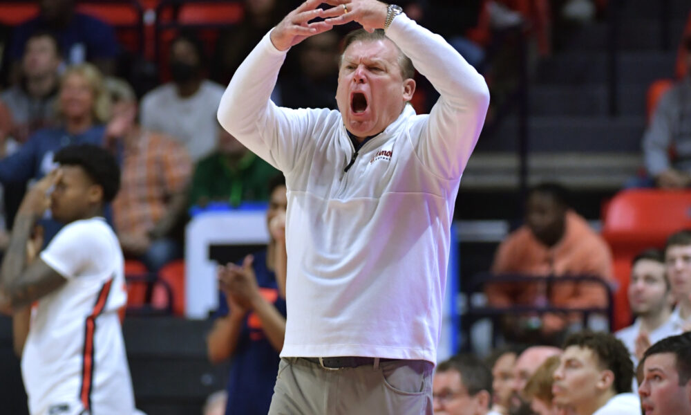 Illinois basketball head coach, Brad Underwood.