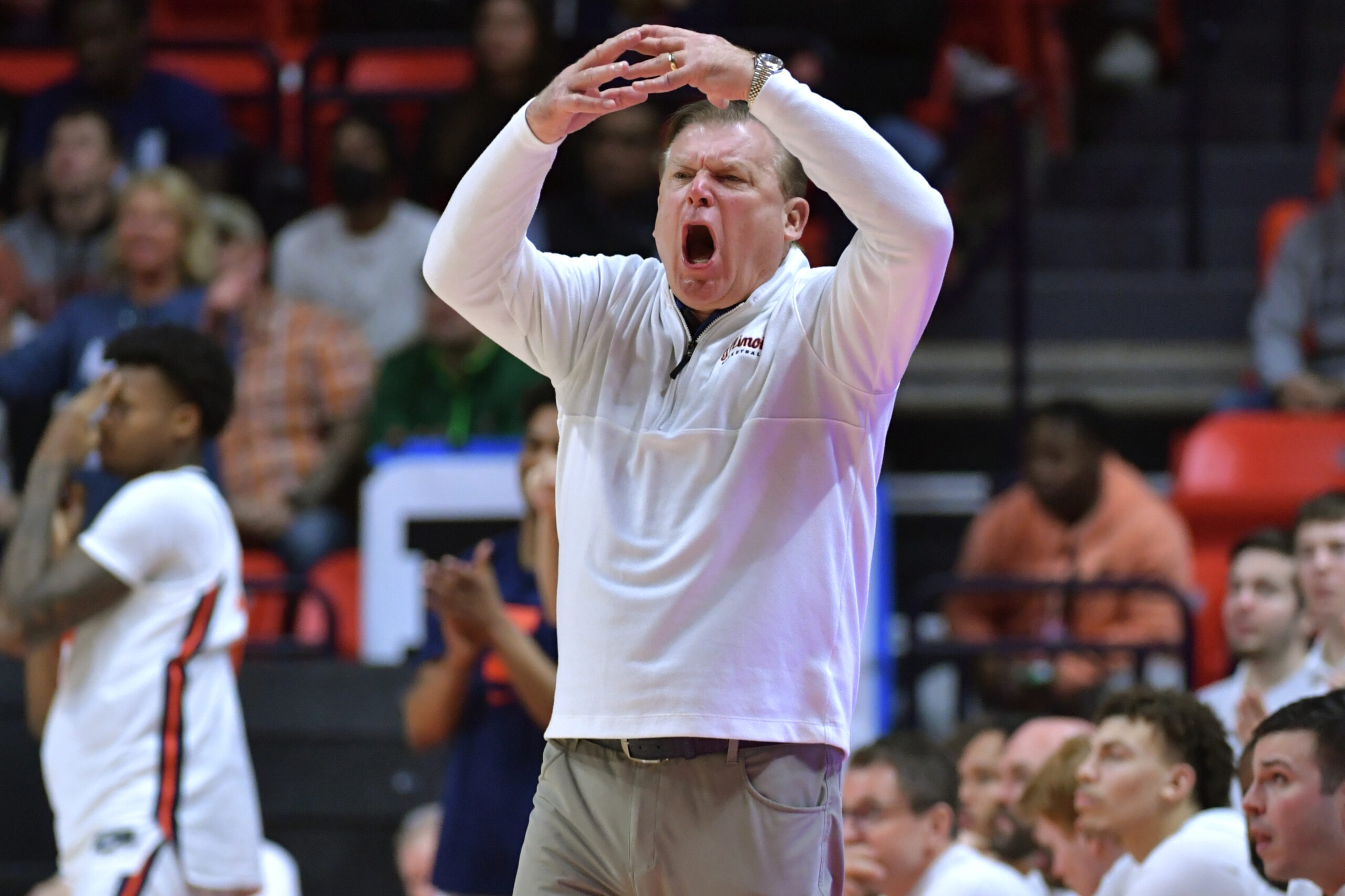 Illinois basketball head coach, Brad Underwood.