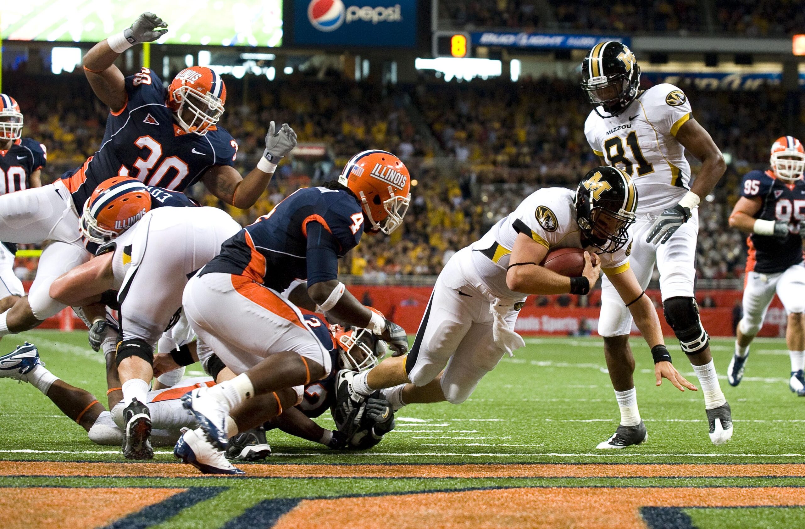 Illini Football last played the Missouri tigers in 2010