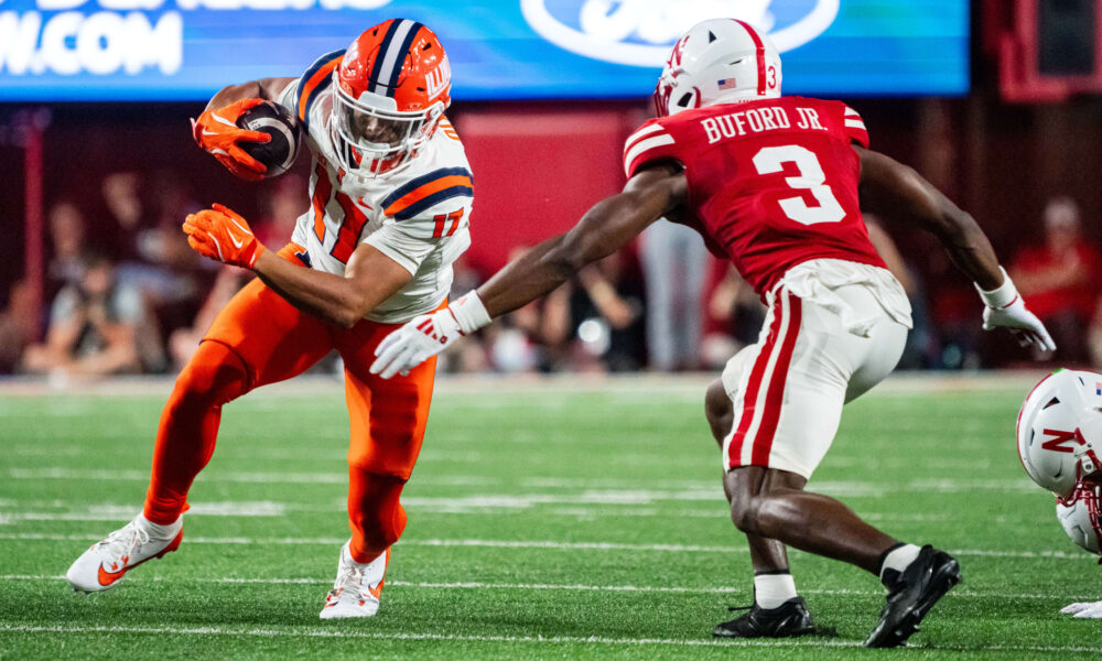 Illinois Football Sophomore wide receiver, Collin Dixon.