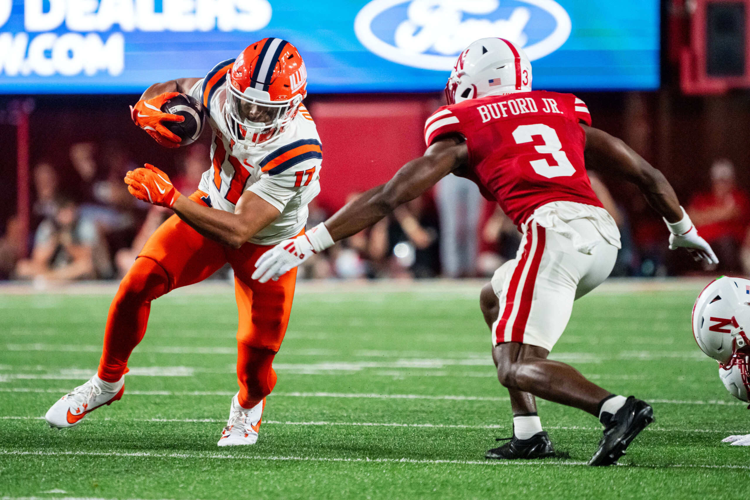 Illinois Football Sophomore wide receiver, Collin Dixon.