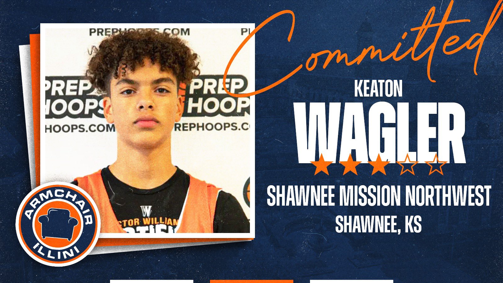 Keaton Wagler commits to Illinois Basketball!