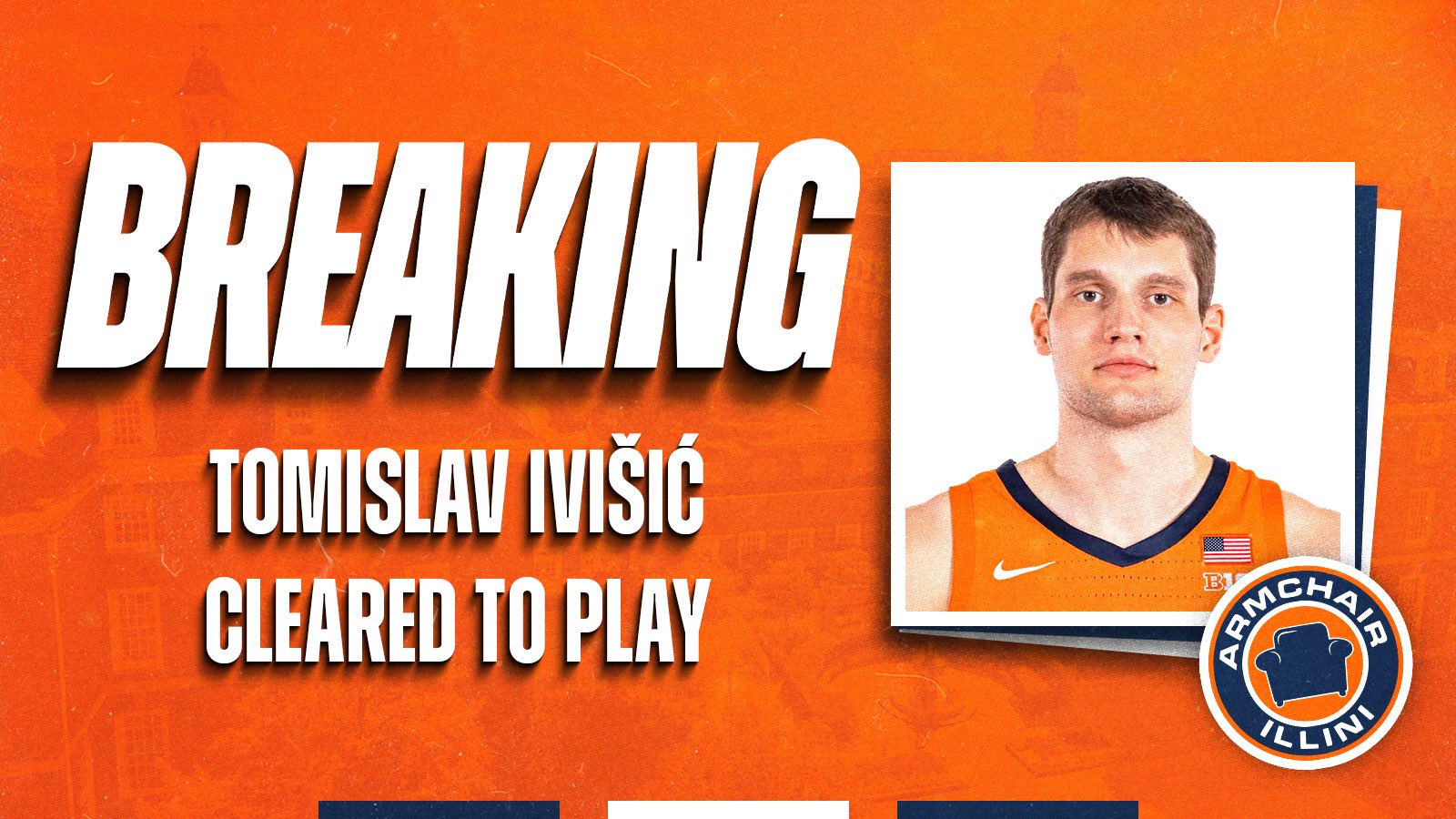 Illinois Basketball center Tomislav Ivisic has been cleared.