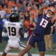 Illinois Fighting Illini wide receiver Pat Bryant (13) scores a touchdown catch over Purdue Boilermakers defensive back Botros Alisandro (19) in the second half at Memorial Stadium. Ron Johnson-Imagn Images