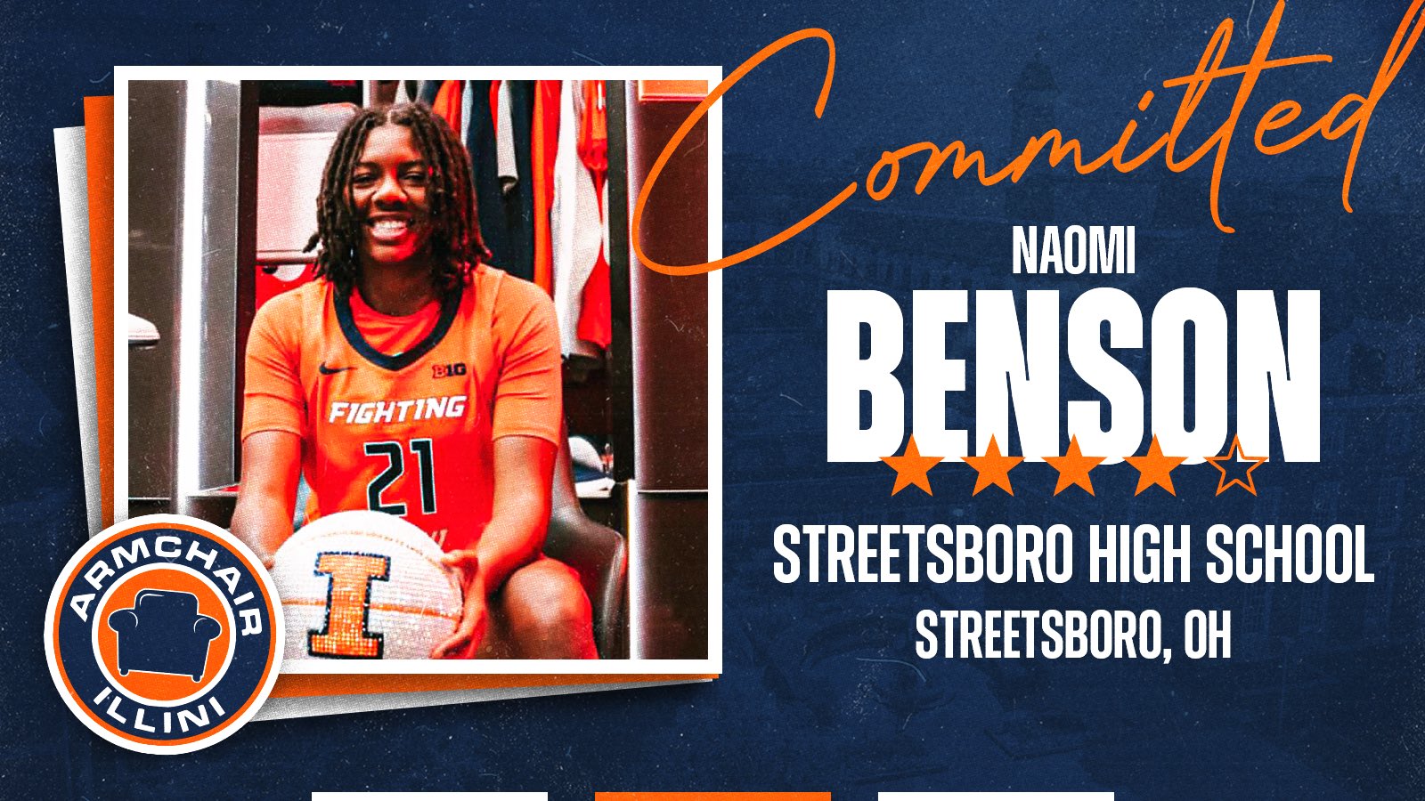 Illini Women's Basketball landed the commitment of Naomi Benson.