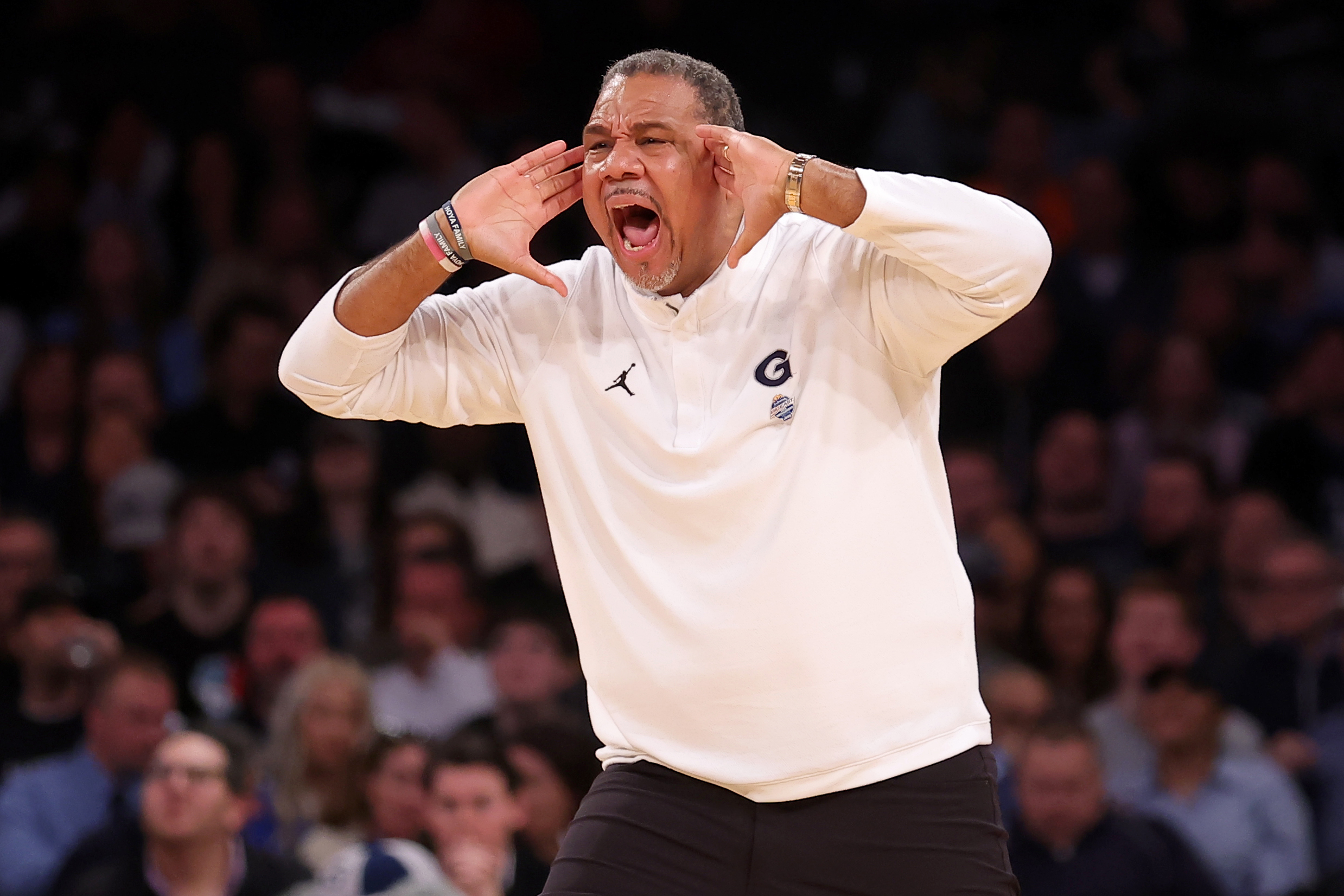 Georgetown head coach Ed Cooley, who was not very kind to Illinois basketball today.