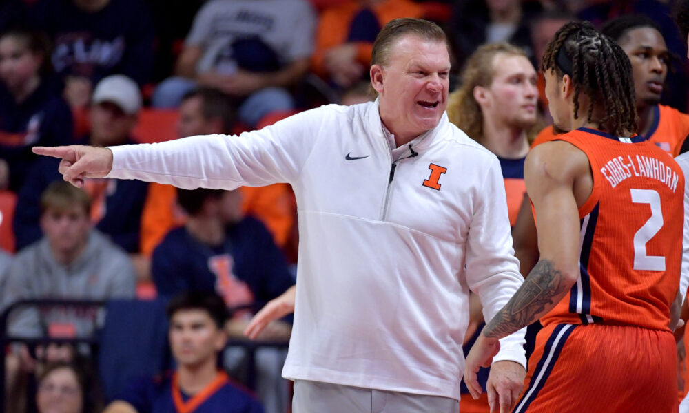 Illinois basketball coach, Brad Underwood.