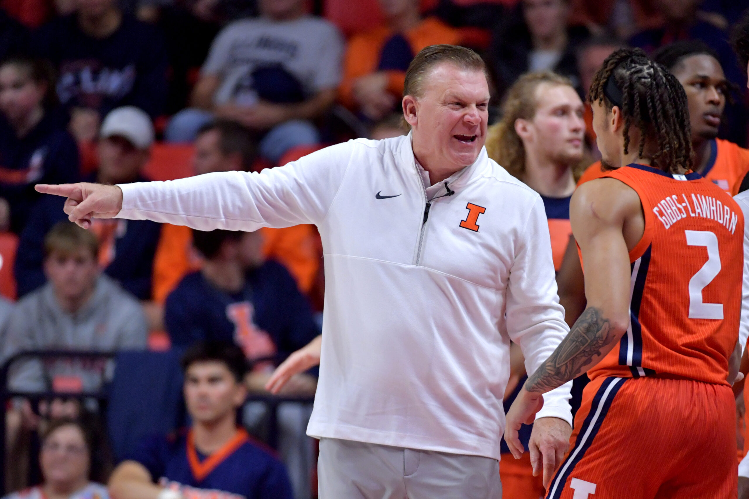 Illinois basketball coach, Brad Underwood.