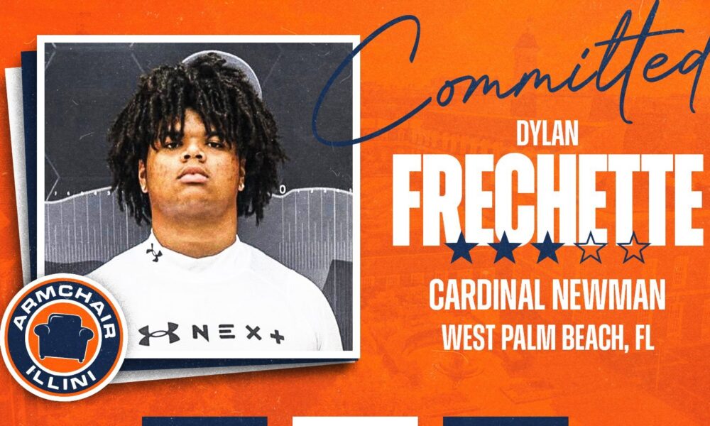 Illinois football landed the commitment of 3-star OL Dylan Frechette.