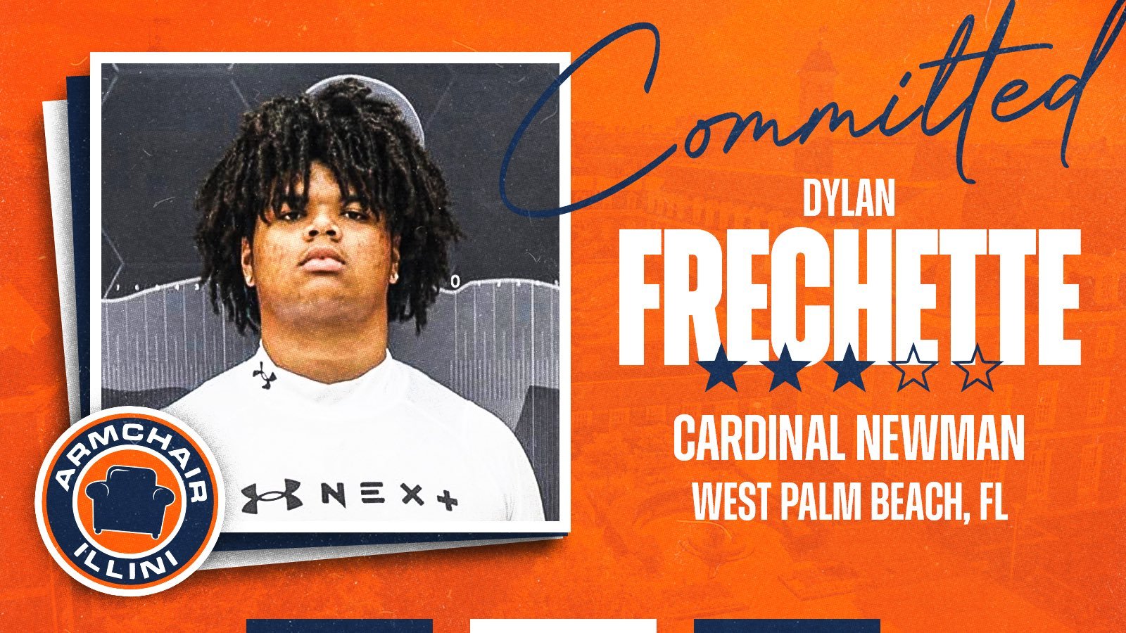 Illinois football landed the commitment of 3-star OL Dylan Frechette.