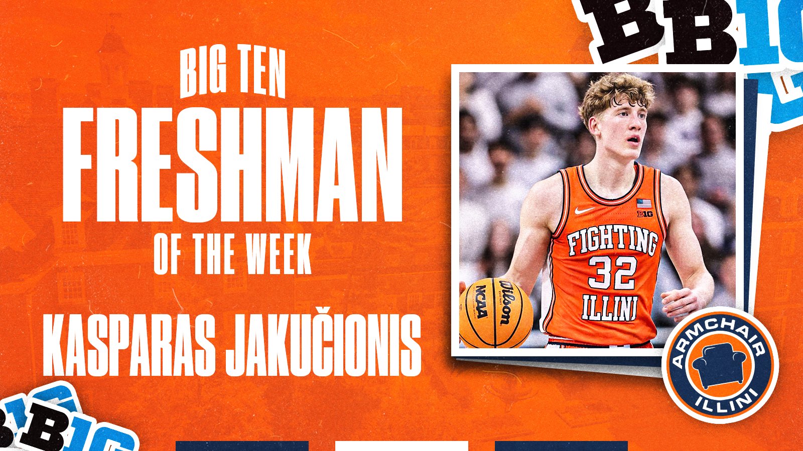 Big Ten freshman of the week, Kasparas Jakucionis.