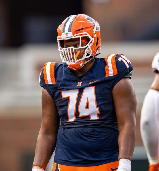 Illinois Offensive tackle, J.C. Davis.