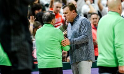 Illinois basketball coach Brad Underwood and Tom Izzo.