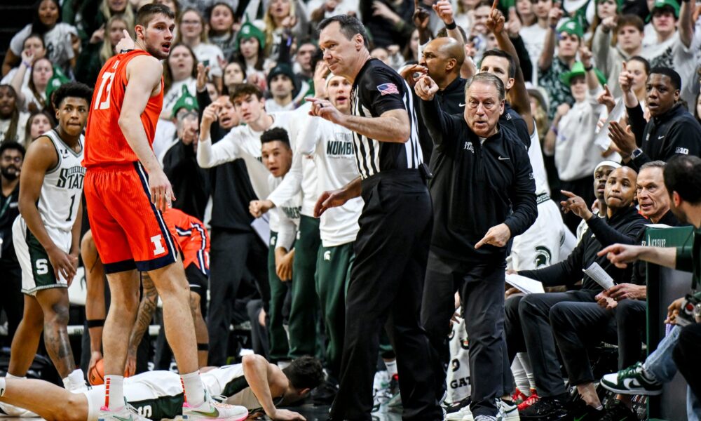 Tom Izzo while playing Illinois basketball