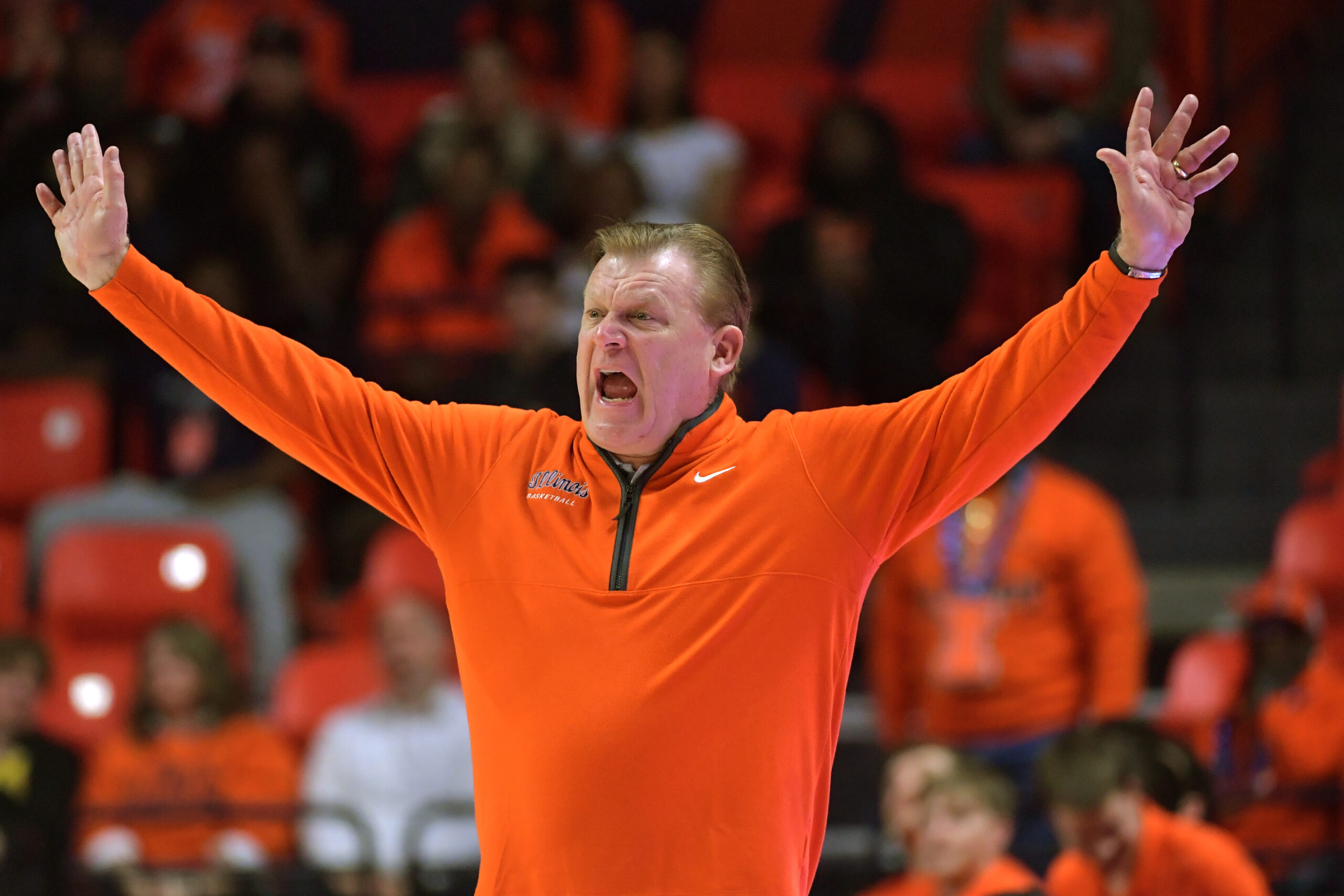 Illinois basketball coach Brad Underwood.