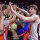 Illini freshman standout Kasparas Jakucionis thanking the Orange Krush.