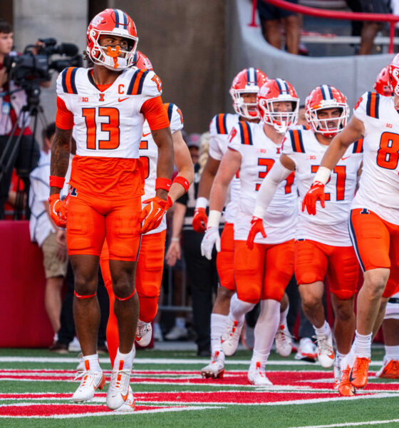 Illinois Football WR Pat Bryant Stares Down Nebraska