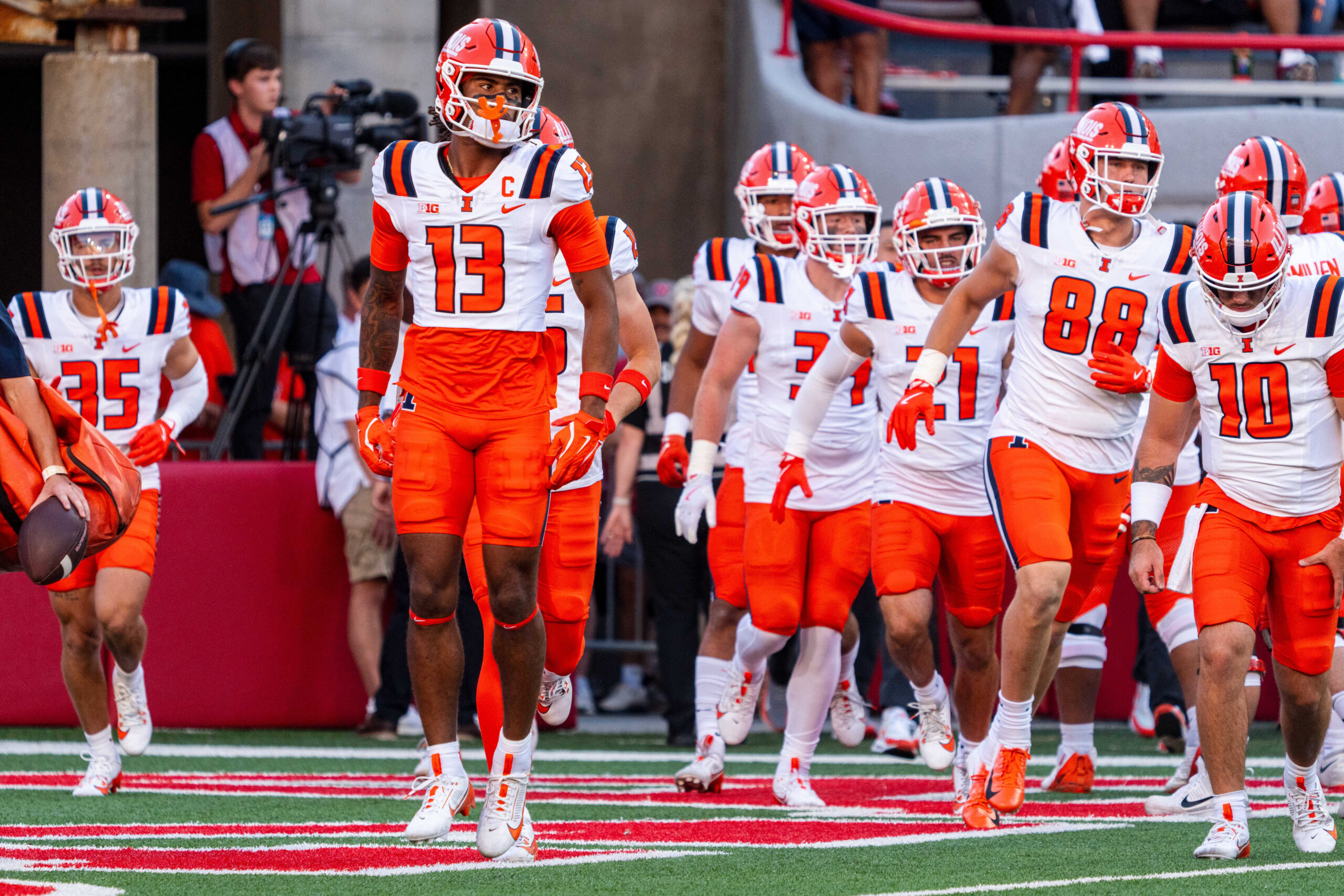 Illinois Football WR Pat Bryant Stares Down Nebraska