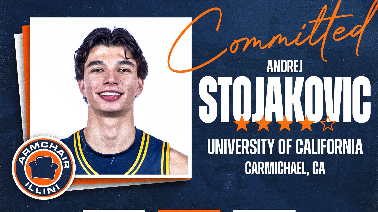 Illinois basketball landed the commitment of Andrej Stojakovic.