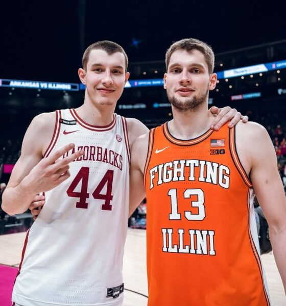 Illinois basketball centers Tomislav and Zvonimir Ivisic.