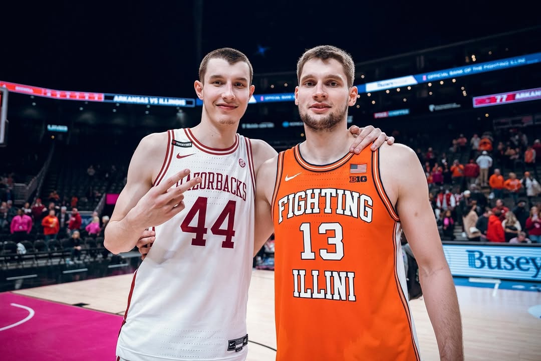 Illinois basketball centers Tomislav and Zvonimir Ivisic.