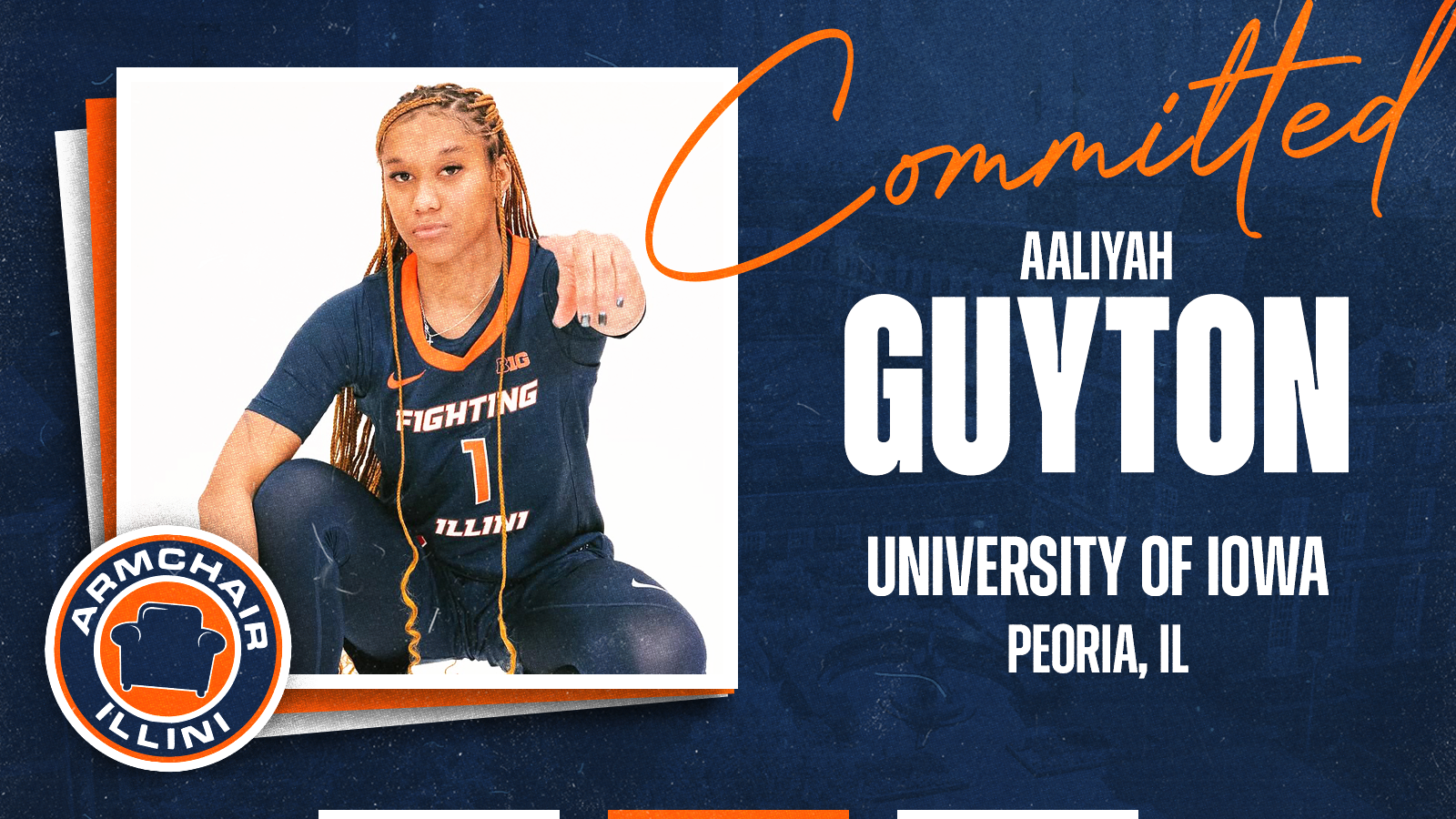 Newest Illini basketball signee, Aaliyah Guyton.
