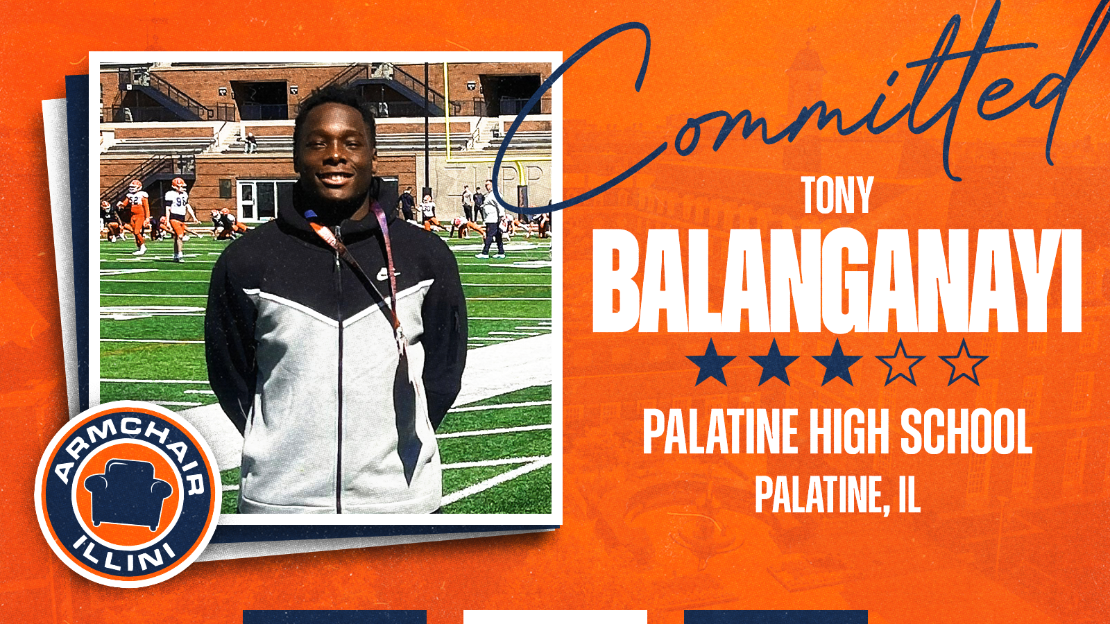 Illinois football news: Instate tackle Tony Balanganayi commits.