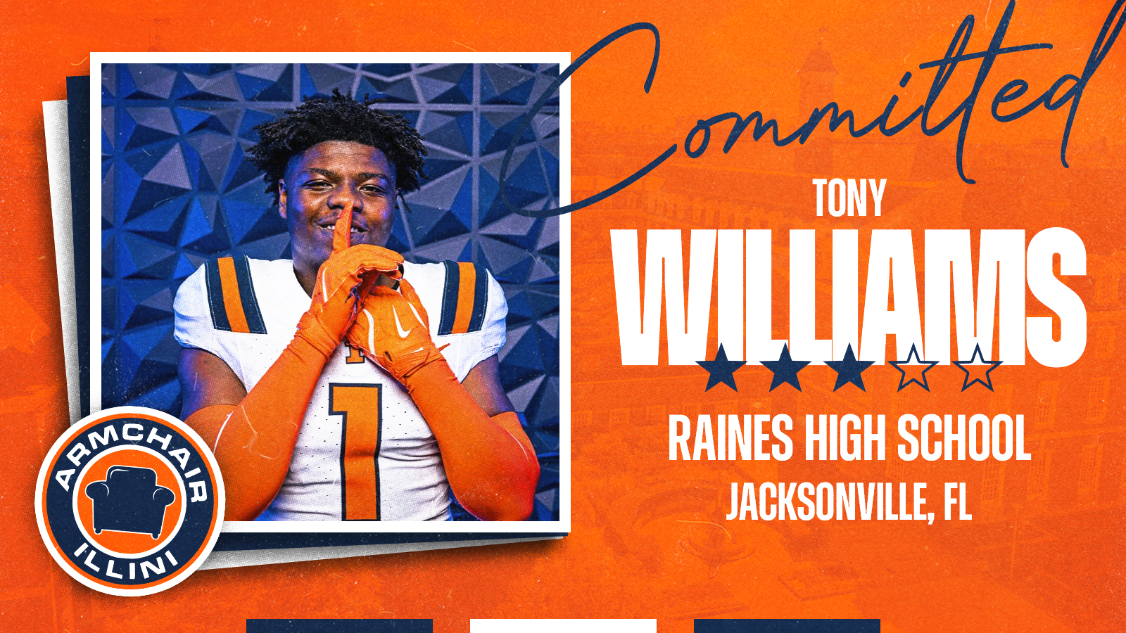 News: Illinois football lands the commitment of Tony Williams.