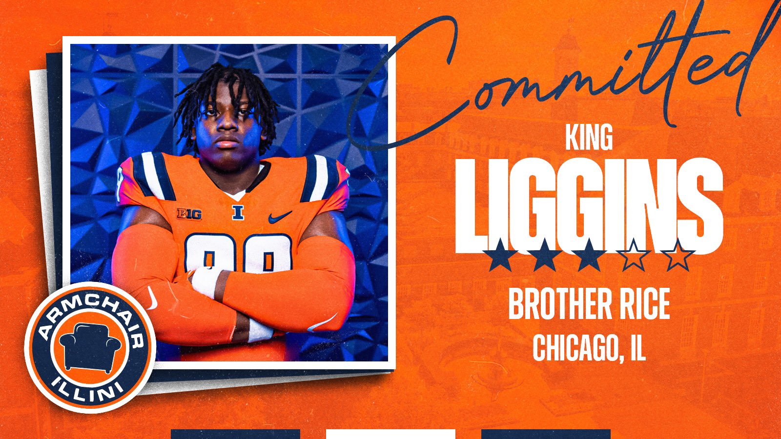 Illinois football commit King Liggins