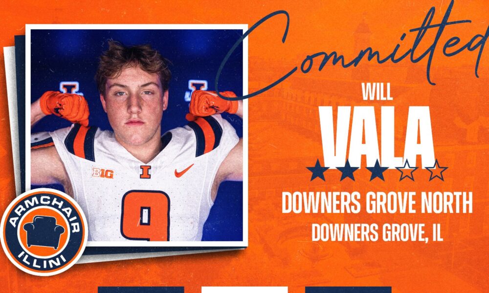 Illinois football's recent tight end commitment, Will Vala.