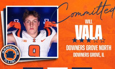 Illinois football's recent tight end commitment, Will Vala.