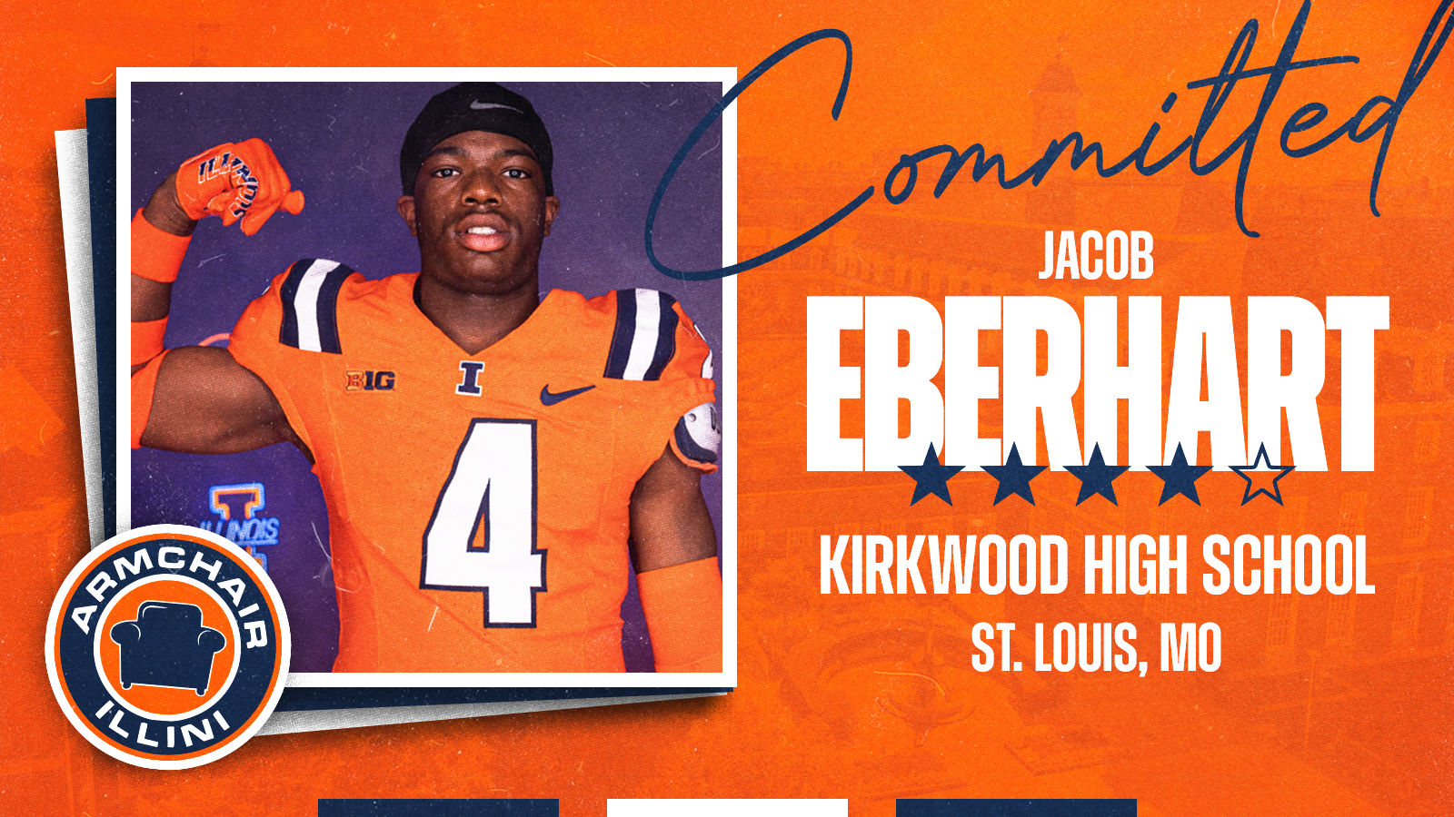 Illinois football commit jacob eberhart.