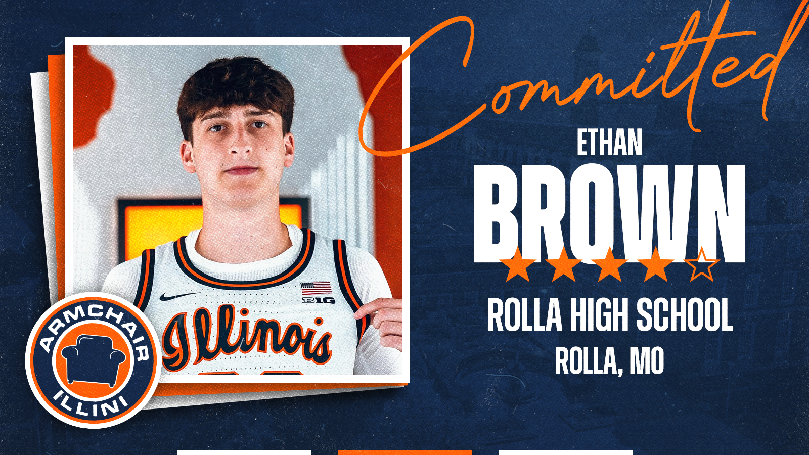 Illinois basketball's newest commit Ethan Brown.