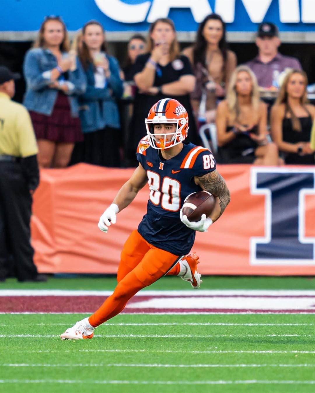 Illinois wideout Hank Beatty in the Cheez-it Citrus Bowl.