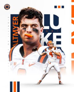 Illini QB Luke Altmyer, Bret Bielama. Photo Credit: Armchair Illini.