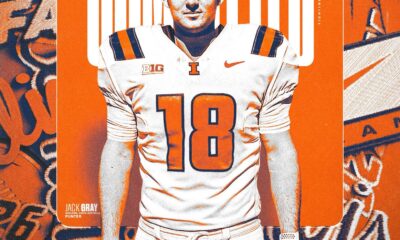 Illinois football punter Jack Gray.