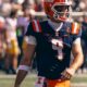 Illini QB Luke Altmyer takes in the scene.