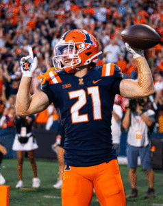 Illinois Football. Aidan Laughery. Photo Credit: Aidan Lauhgery on Instagram. (@aidanlaughery).