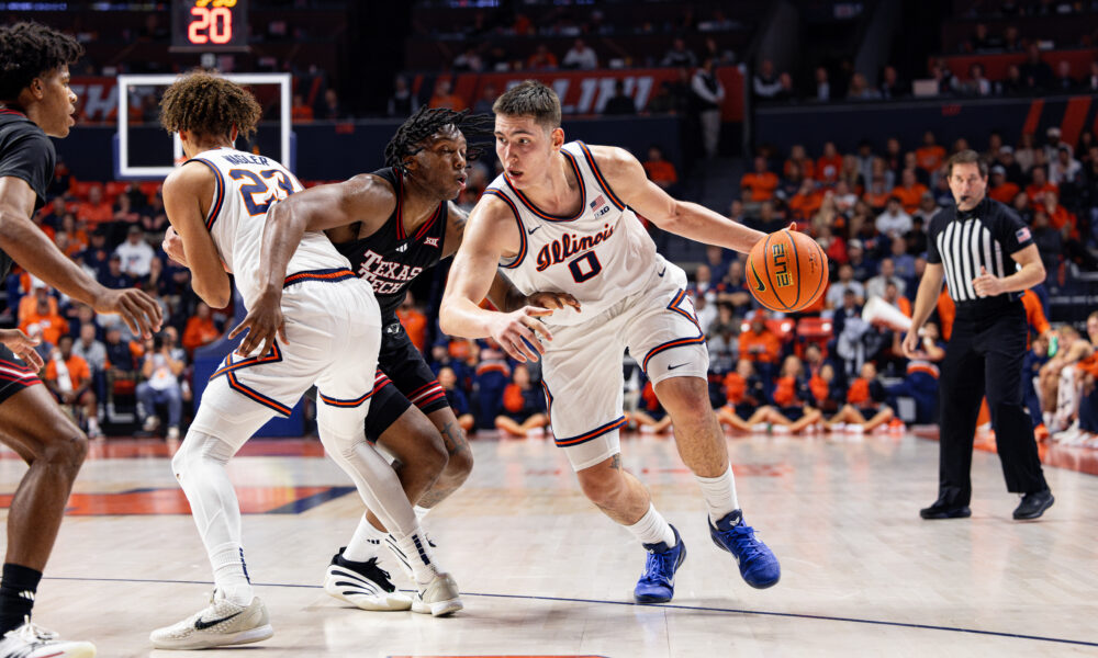 Illinois Basketball Freshman David Mirkovic. Photo Credit: David Pollak - Armchair Illini.