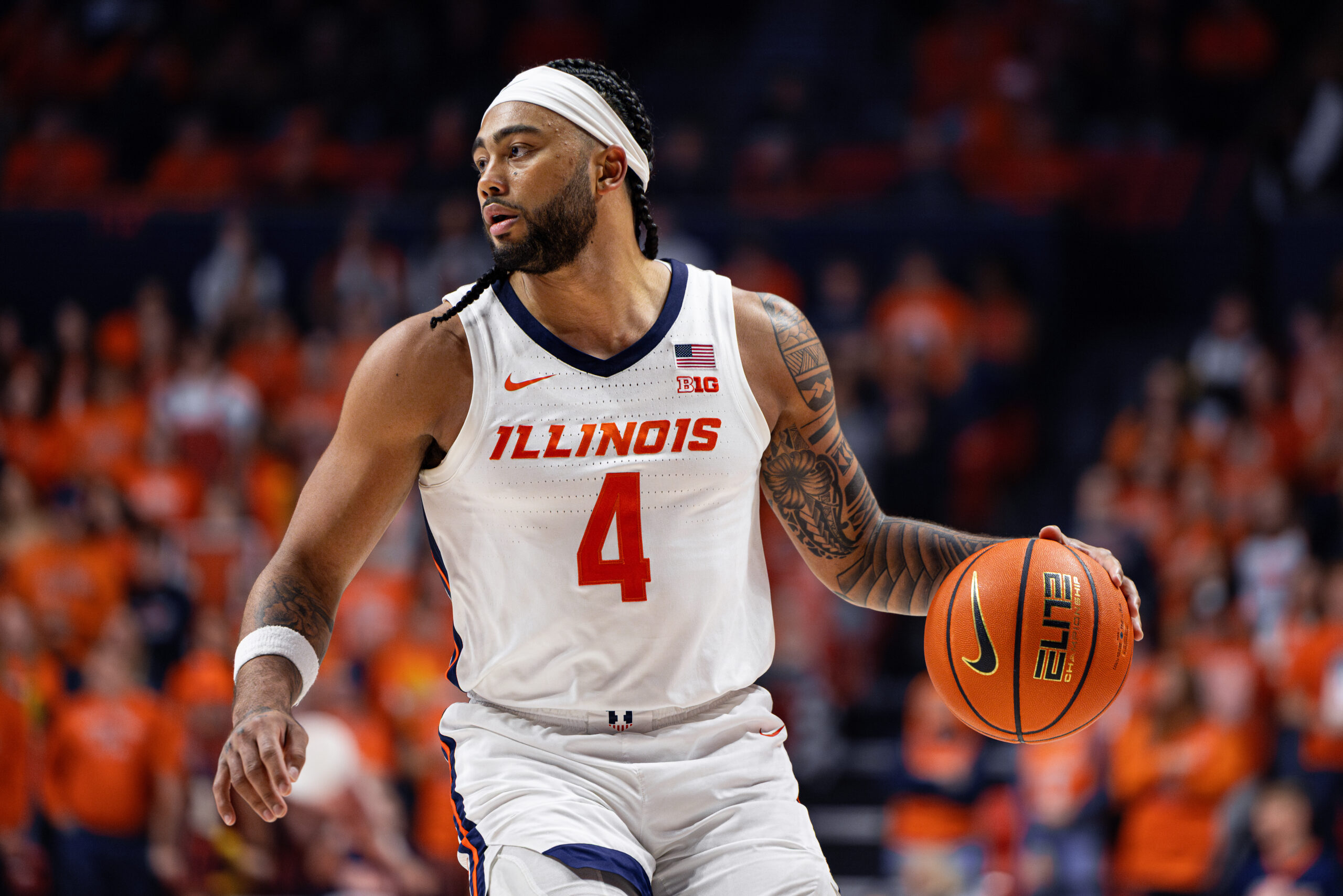 Illinois basketball guard Kylan Boswell.