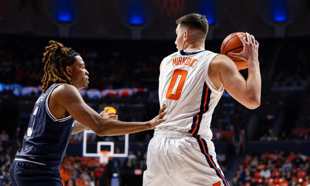 Illinois basketball forward David Mirkovic