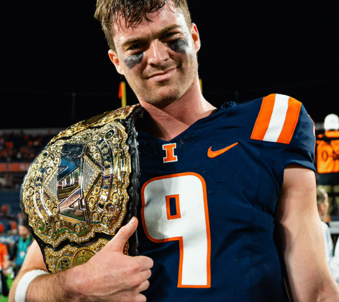 Illinois Football. Luke Altmyer. Photo Credit: Illinois Football on X (@IlliniFootball).