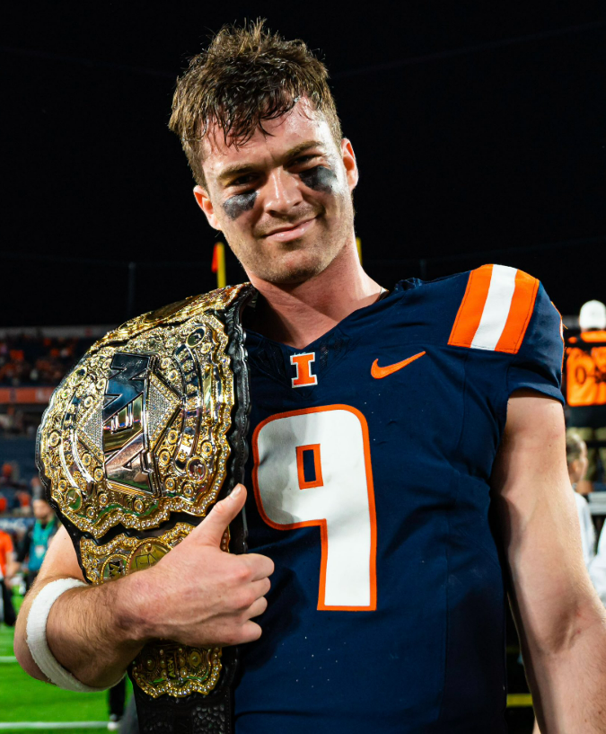 Illinois Football. Luke Altmyer. Photo Credit: Illinois Football on X (@IlliniFootball).