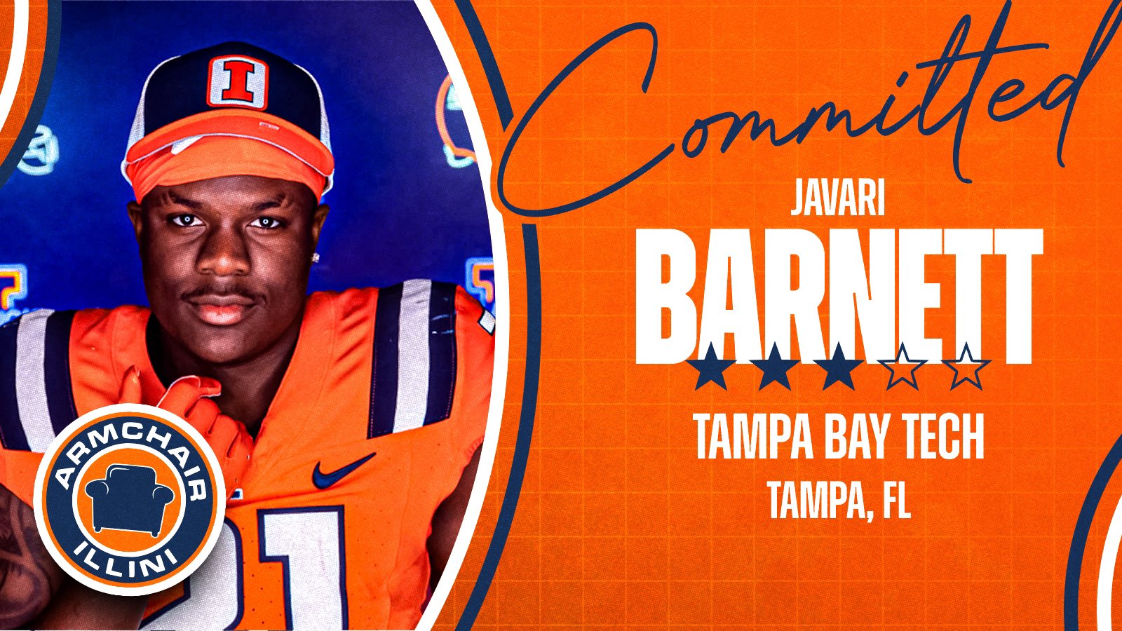 Illinois football commit Javari Barnett.