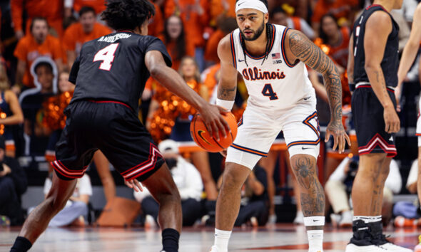Illinois Basketball. PG Kylan Boswell. Photo Credit: David Pollak - Armchair Illini.