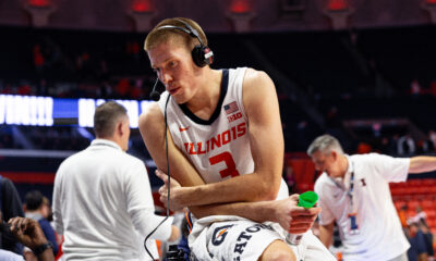 Ben Humrichous doing a postgame interview