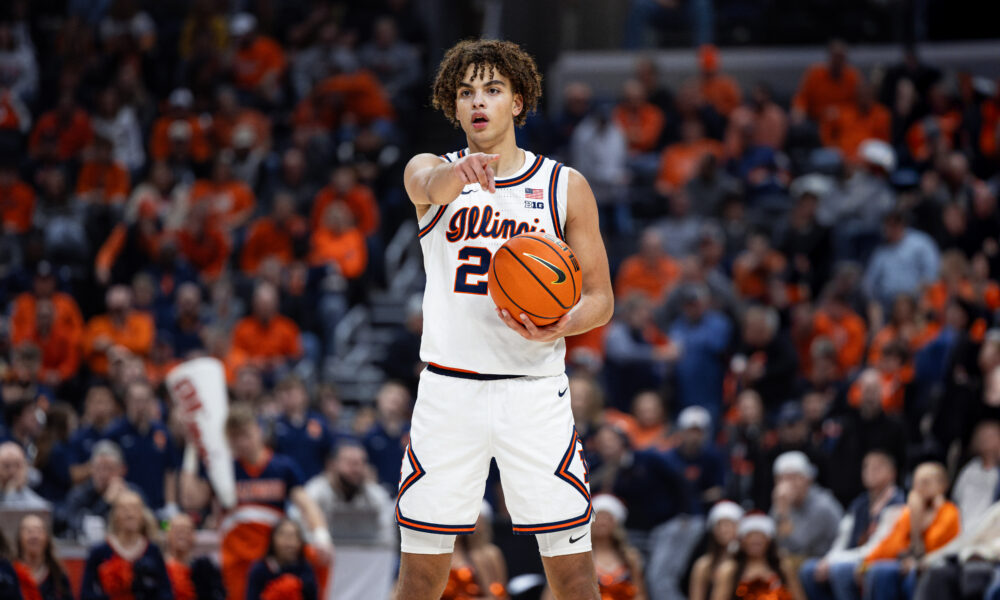 Illinois basketball freshman Keaton Wagler.