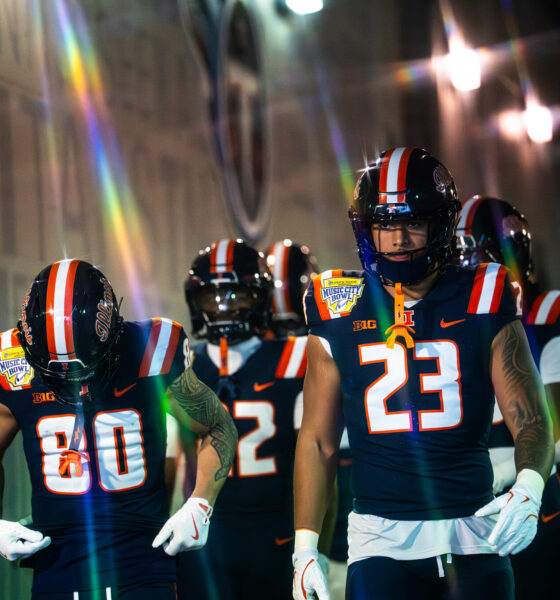 Illinois Football. Music City Bowl. Jordan Anderson. Hank Beatty. Photo Credit. Vincent Bruington. Armchair Illini. 12/30/25.
