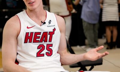 Miami Heat guard Kasparas Jakucionis.